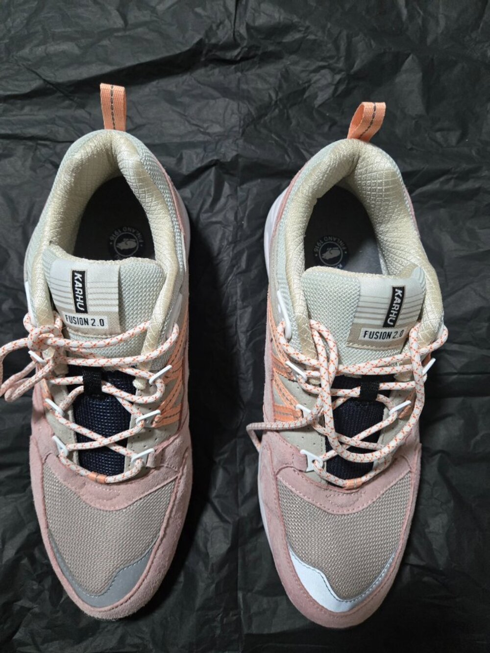 Karhu Fusion 2.0 Pink Suede Mesh Sneakers Unisex Athletic Shoes EUC - Picture 3 of 9